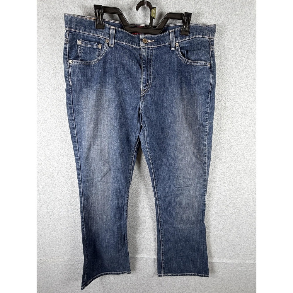 Levi's 515 Low Rise Bootcut Jeans‎ Womens 16 Blue Stretch Denim Medium Wash